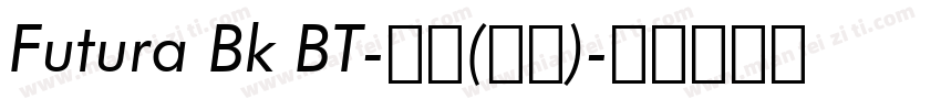 Futura Bk BT-常规(中欧)字体转换
